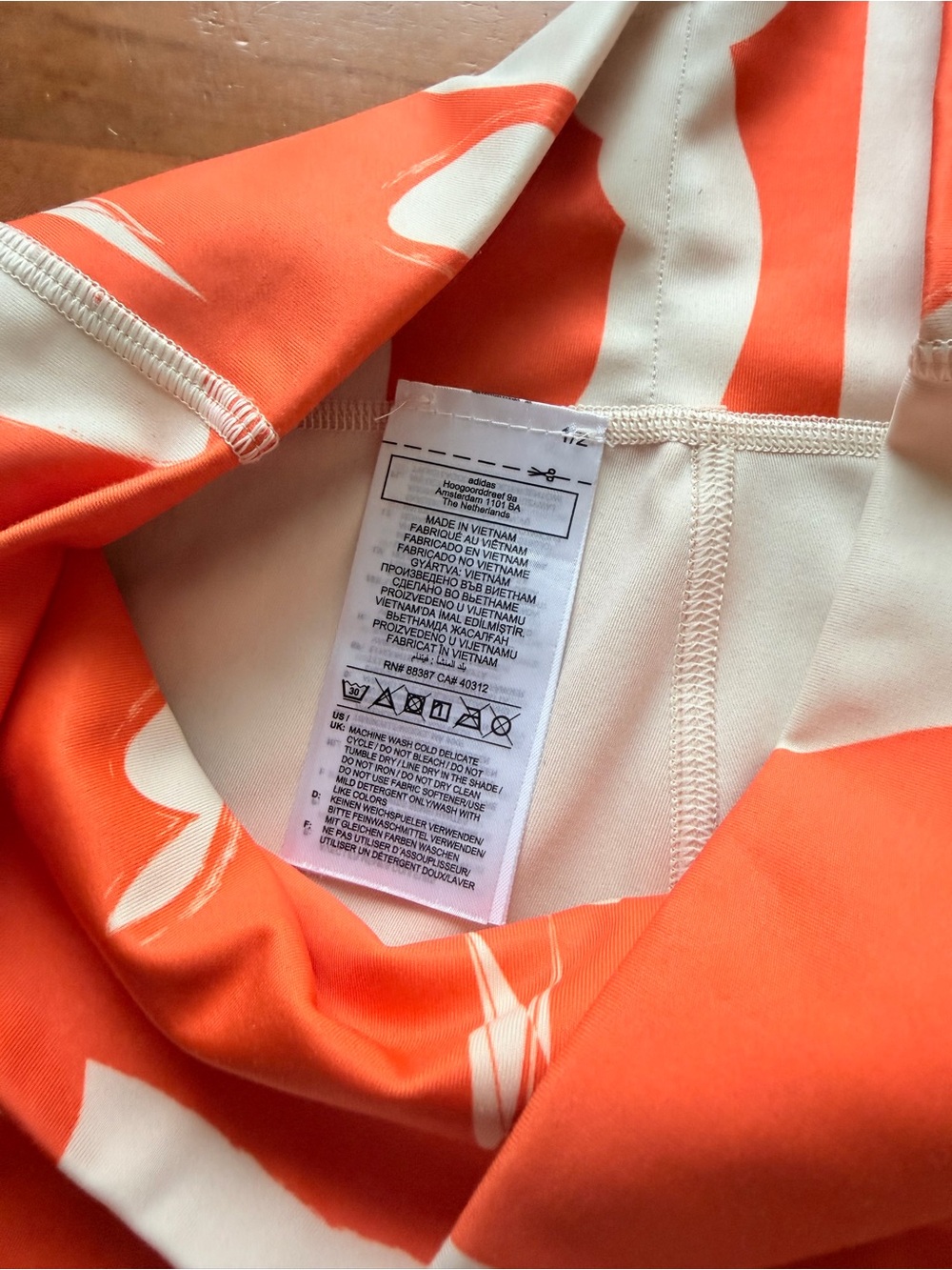 Women’s Orange & Cream Active Biker Shorts run compression size S adidas - Picture 2 of 10